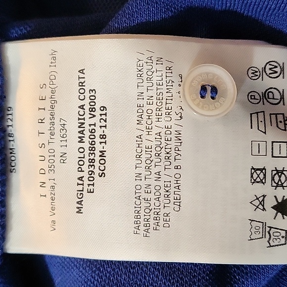 Nwt. Moncler Maglia Polo blue shirt size L - Picture 6 of 8